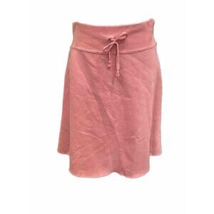 Ralph Lauren Pink Terry Cotton Skirt Vintage Medium Blue Logo Barbiecore Preppy